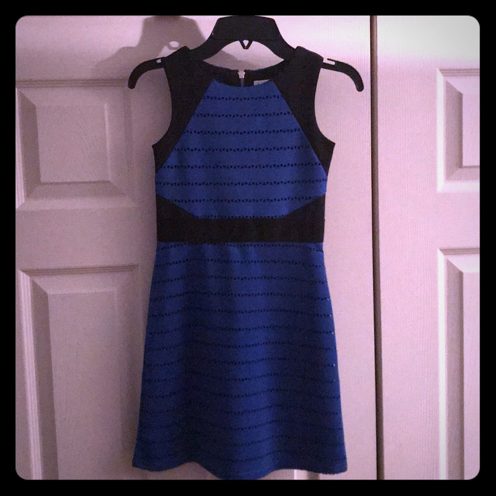 Blush laser cut scuba knit dress (tweens)
